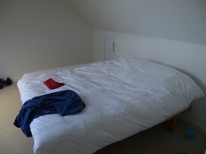 upstairs bedroom with single beds together